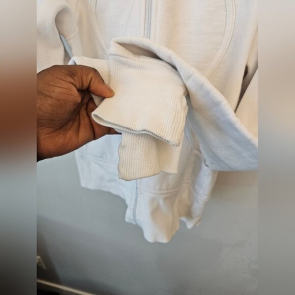 Lululemon Women's Scuba Hoodie Jacket. White. Measurements in pictures - Picture 3 of 11